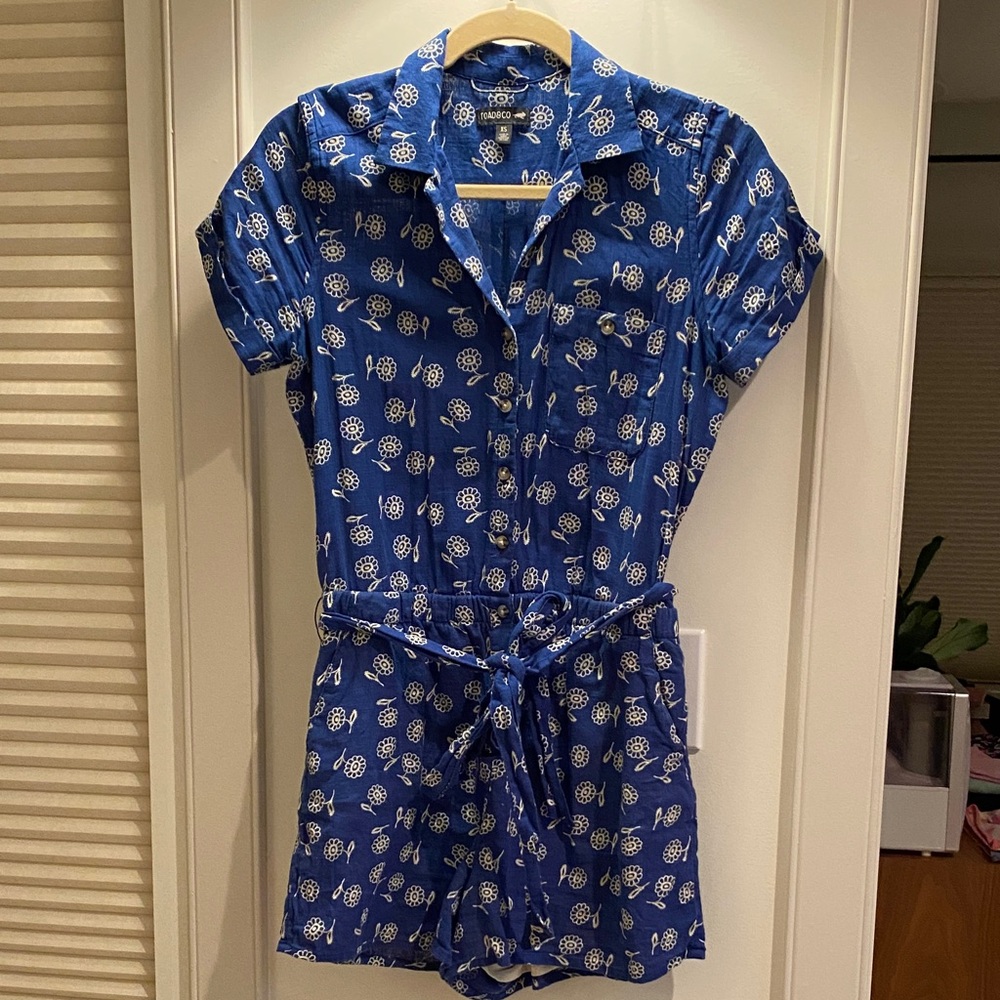 Toad&Co Blue Floral Patterned romper